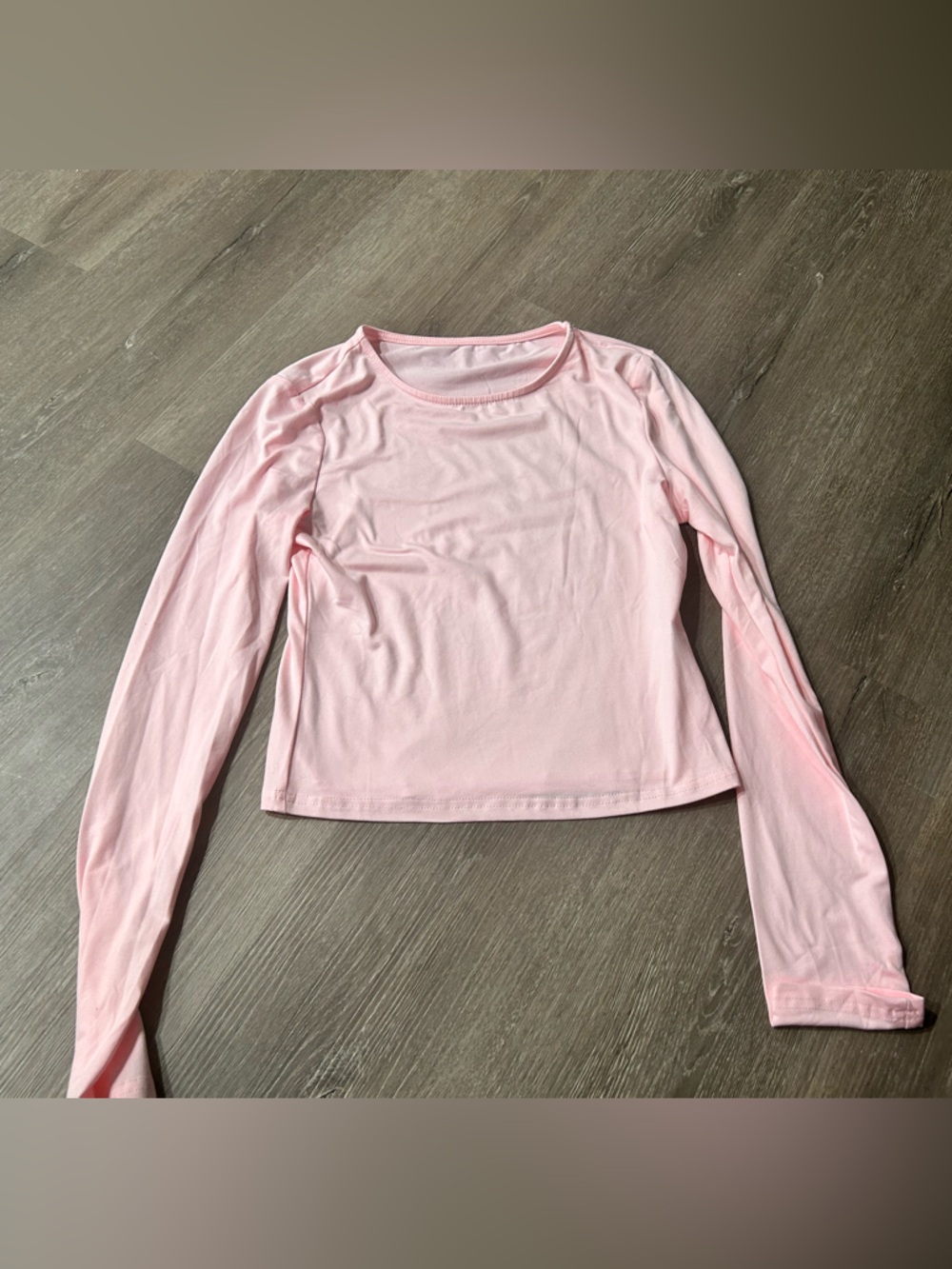 Light Pink Long Sleeve Crewneck Top